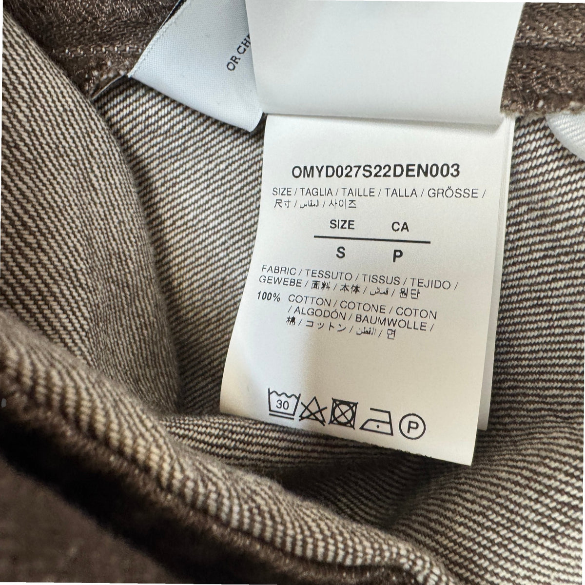 Men's Diagonal-motif OverShirt Brown Size S - Photo 5