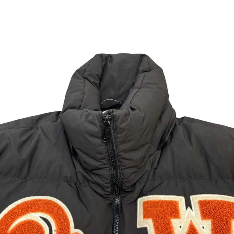 Men's Logo Patch Down Jacket Black Size XL
