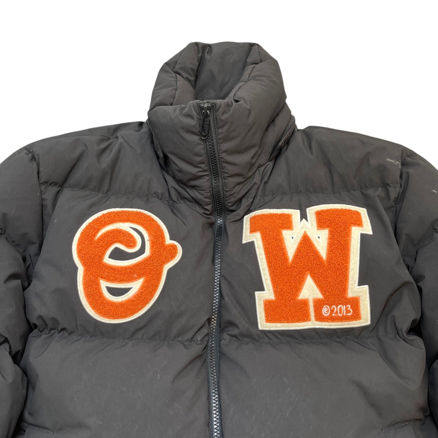 Men's Logo Patch Down Jacket Black Size XL - Photo 6