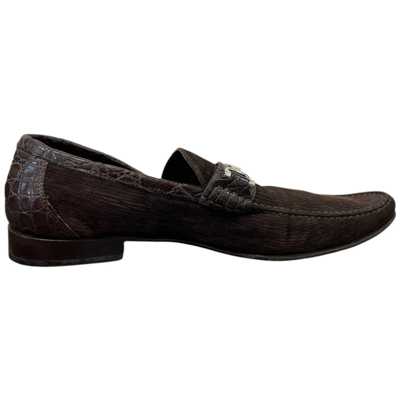 Men's Corduroy Horsebit Loafers Brown Size UK 8.5 / EU 42.5
