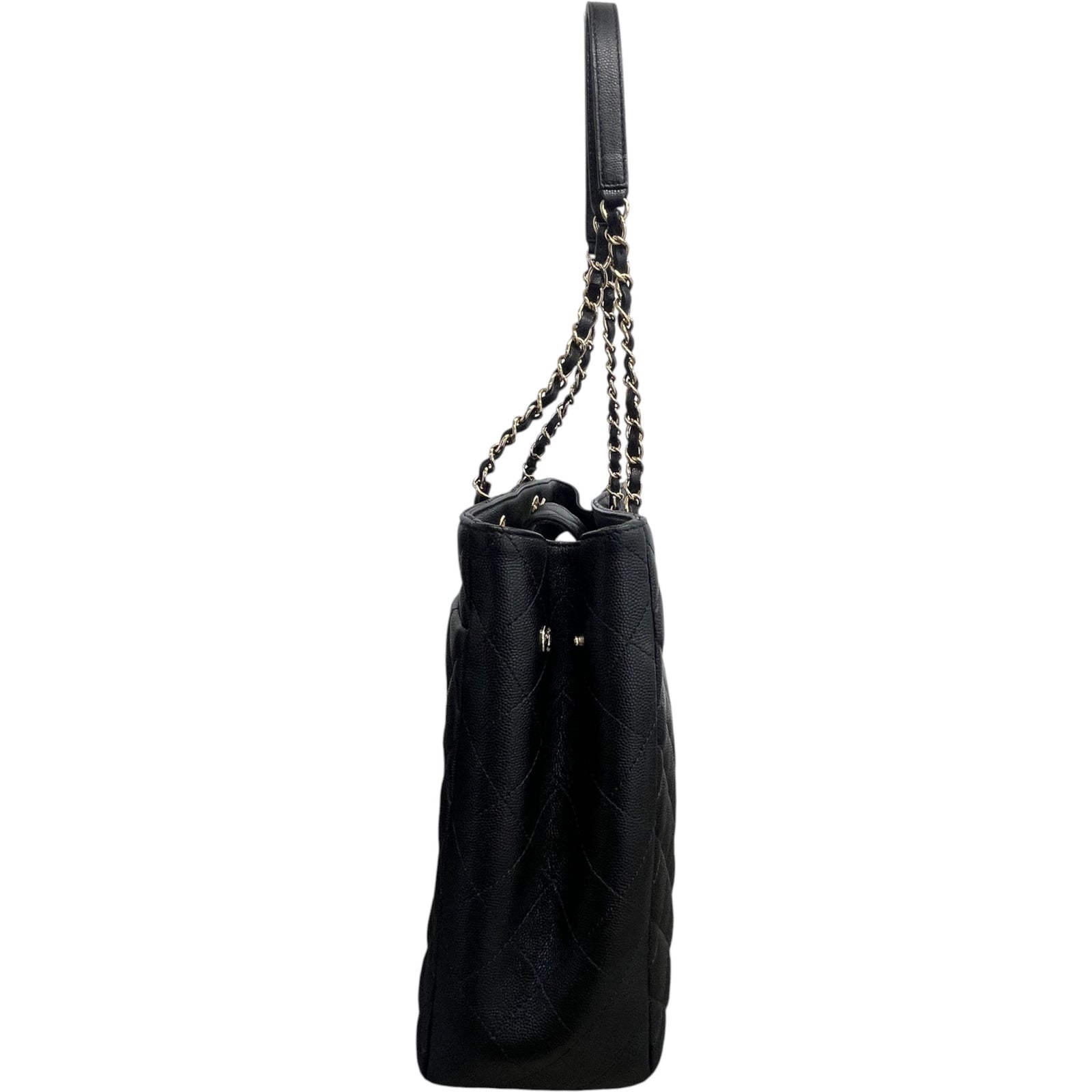 Women's Timeless Cc Shopping Tote Caviar Bag Black - Photo 6