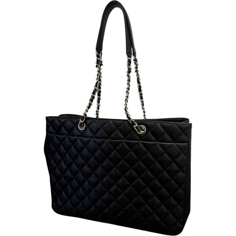 Women's Timeless Cc Shopping Tote Caviar Bag Black
