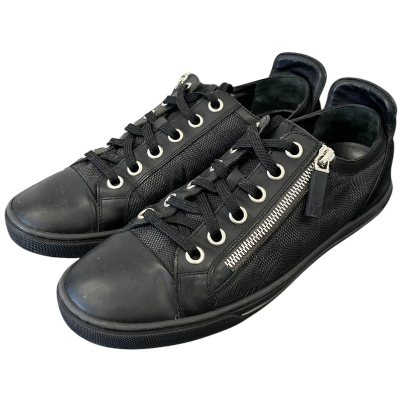Men's Damier Graphite Zip Up Low Trainers Black Size EU 40 / UK 6