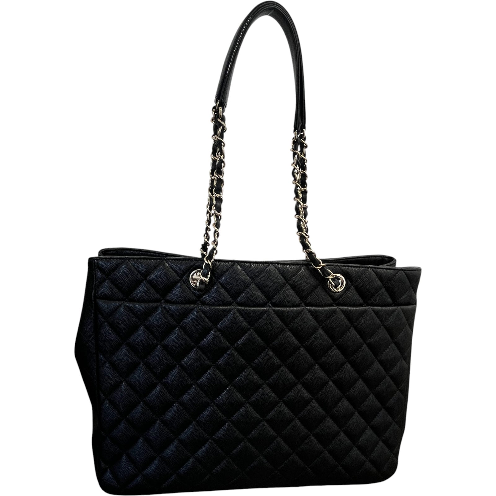 Women's Timeless Cc Shopping Tote Caviar Bag Black - Photo 9