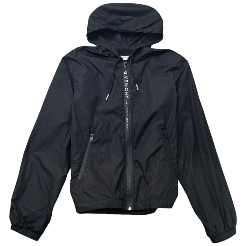 Men's Logo Print Windbreaker Black Size M