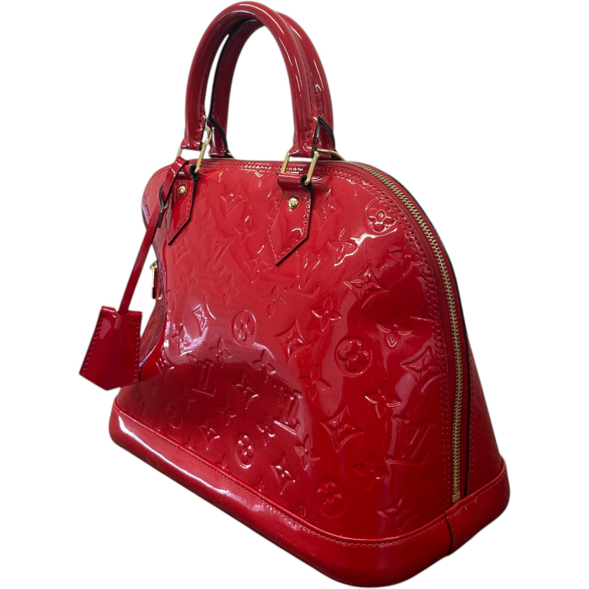 Women's Vernis Leather Alma PM Handbag Red - Photo 3