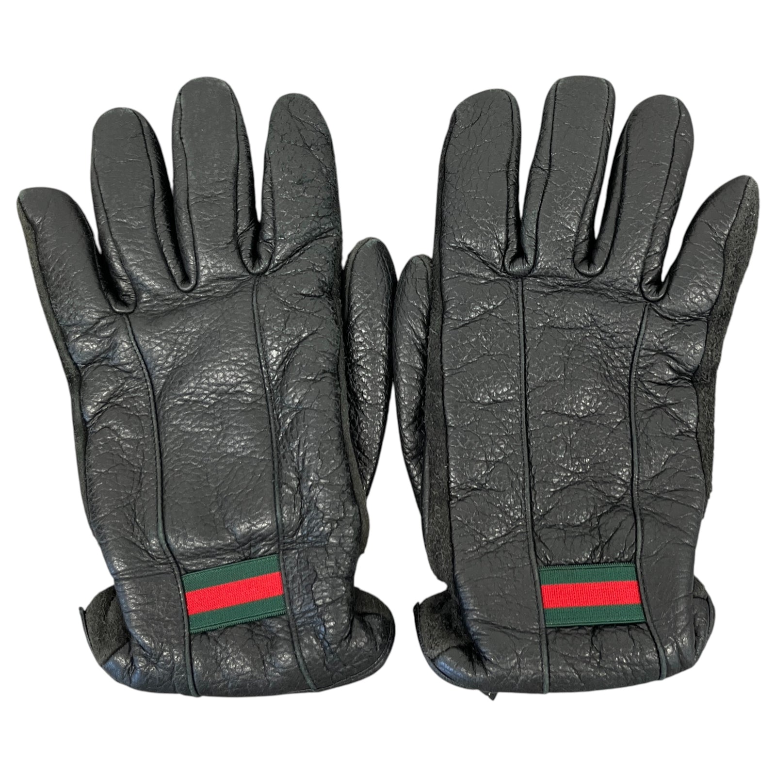 Men's Web Stripe Gloves Black - Photo 1