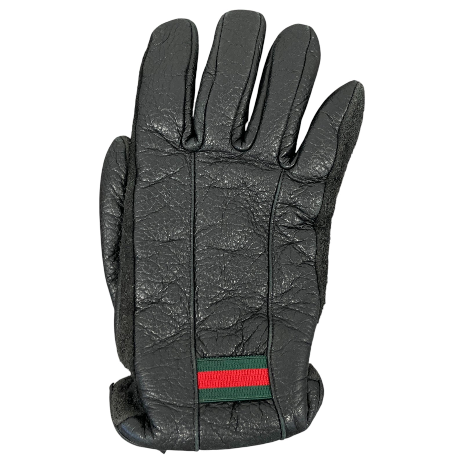 Men's Web Stripe Gloves Black - Photo 2