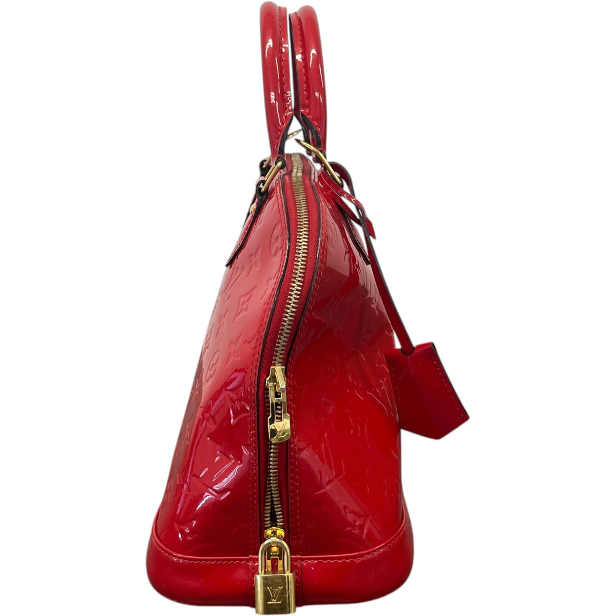 Women's Vernis Leather Alma PM Handbag Red - Photo 5