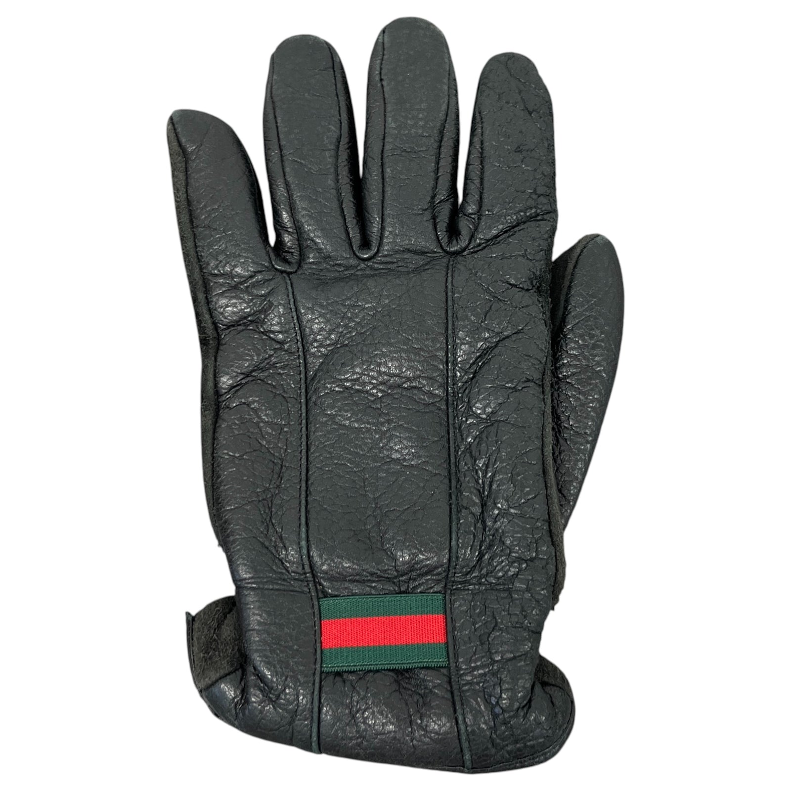 Men's Web Stripe Gloves Black - Photo 4
