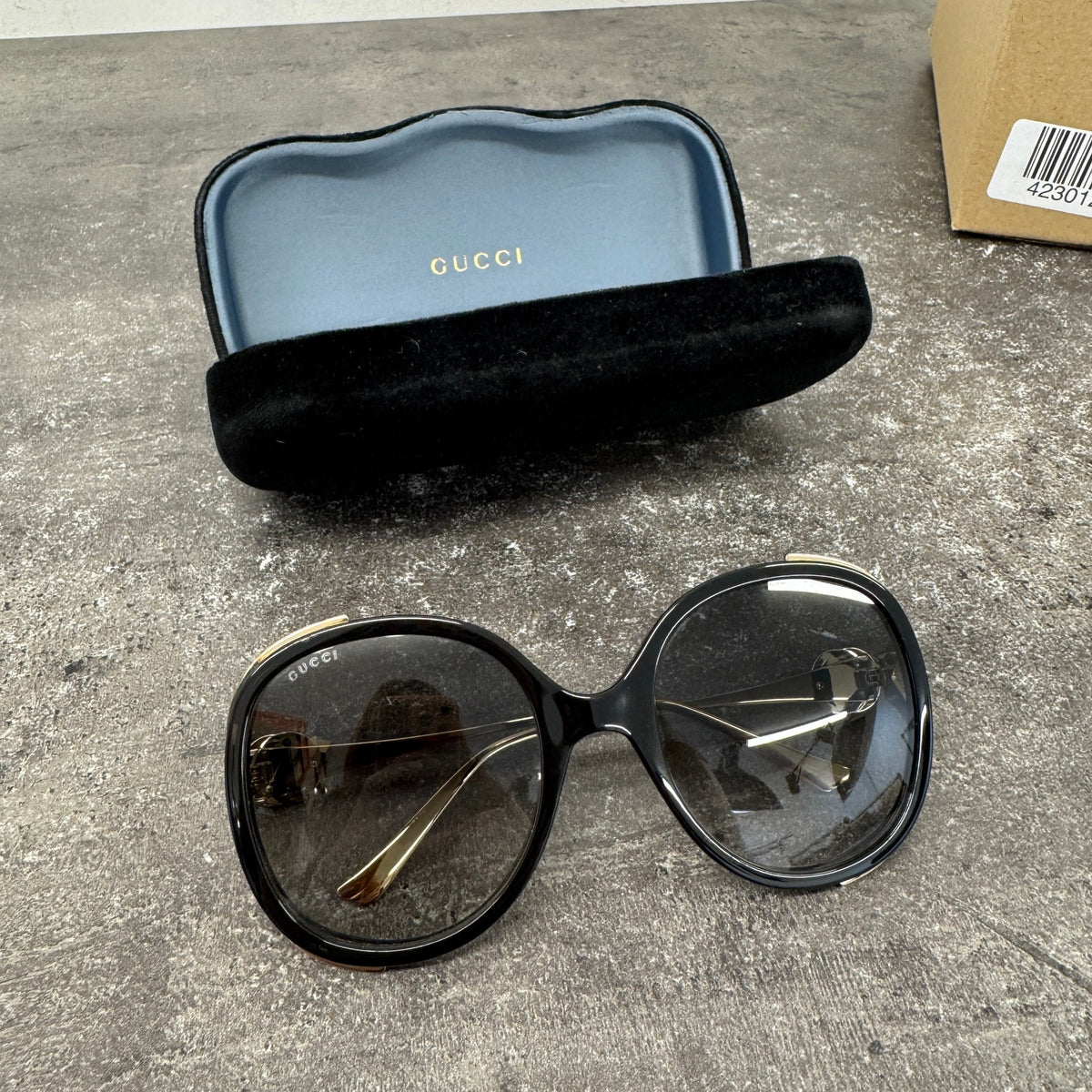 Women's GG0226S Sunglasses Black - Photo 9