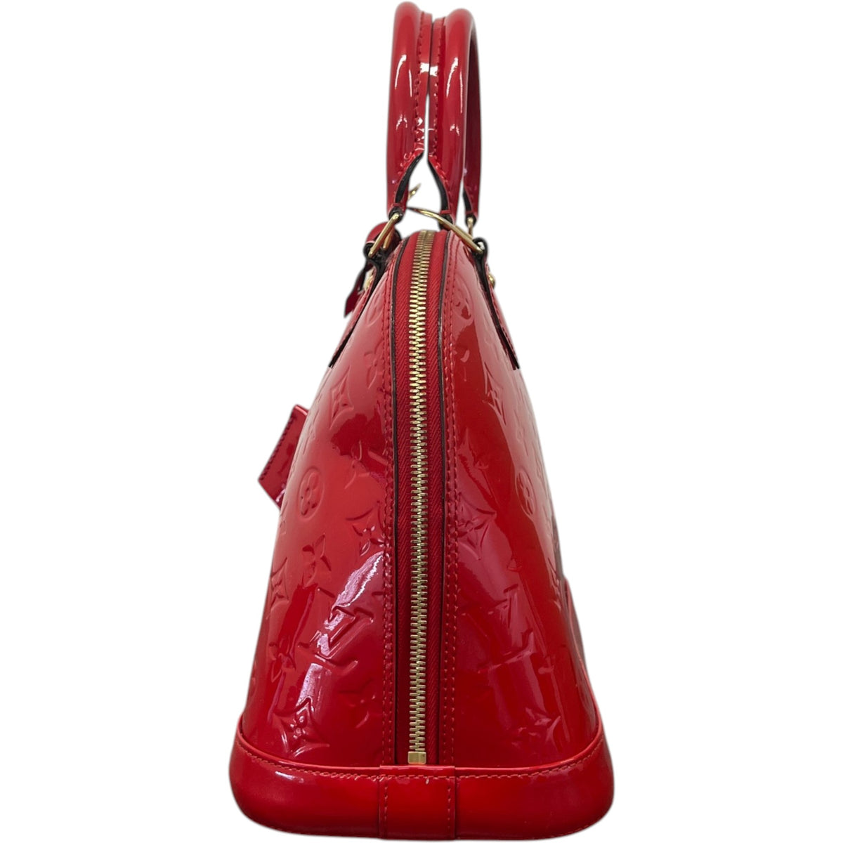 Women's Vernis Leather Alma PM Handbag Red - Photo 9