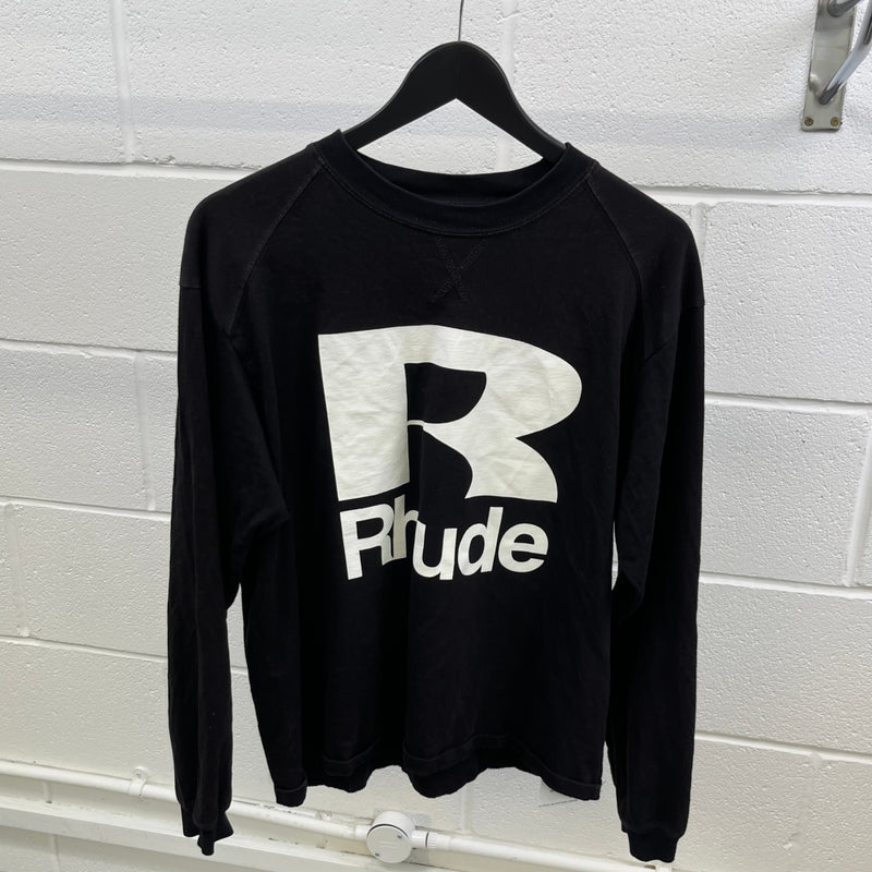 Men's Petrol Long Sleeve T-Shirt Black Size XS