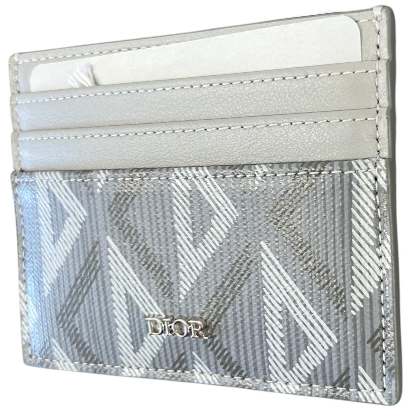 Men's CD Diamond Card Holder Grey - Photo 3