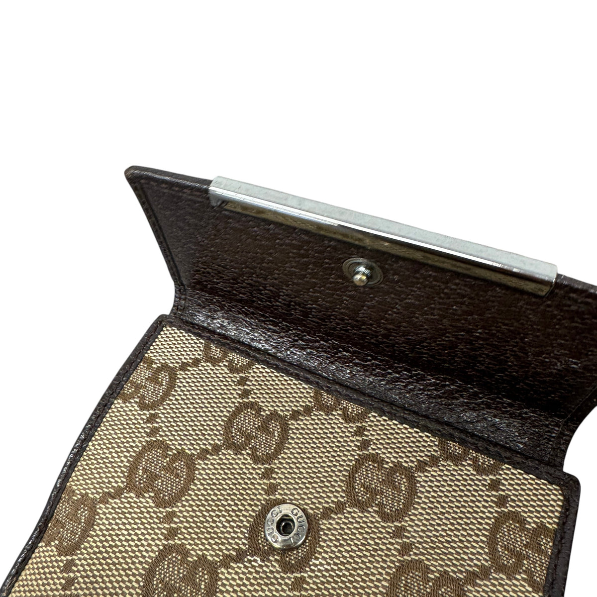 Women's GG Supreme Envelope Wallet Beige - Photo 8