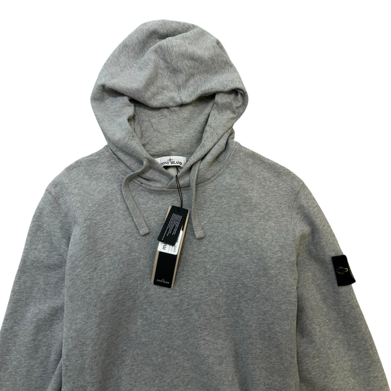 Men's Applique Logo Hoodie Grey Size M