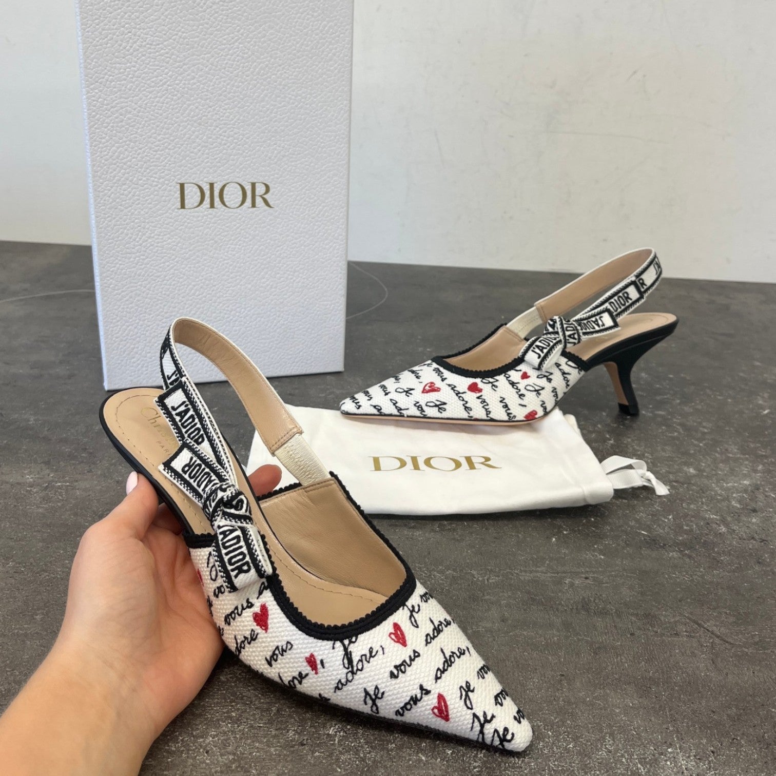 Women's Dioramour J'Adior Slingback Pump Heels Black Size EU 38.5 / UK 5.5 - Photo 11