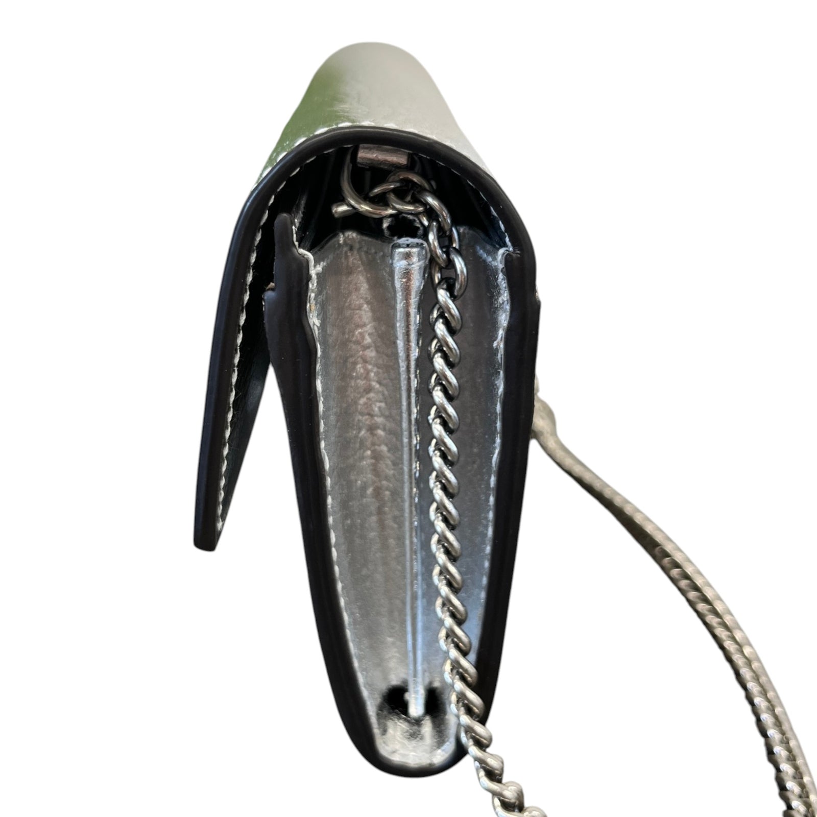 Women's GG Marmont Wallet Chain Bag Silver - Photo 6