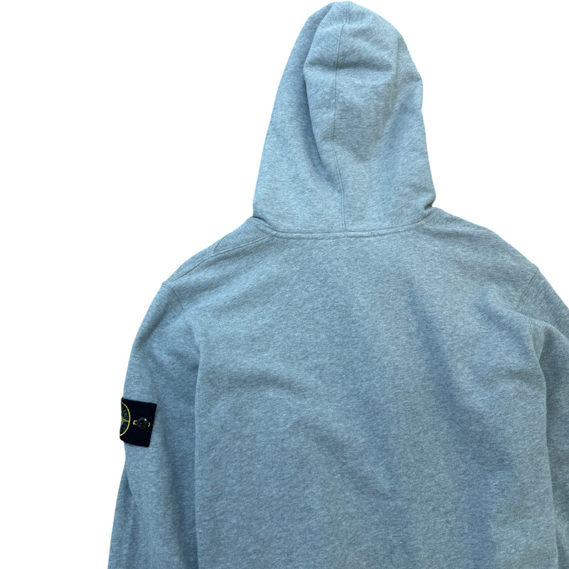 Men's Applique Logo Hoodie Grey Size M