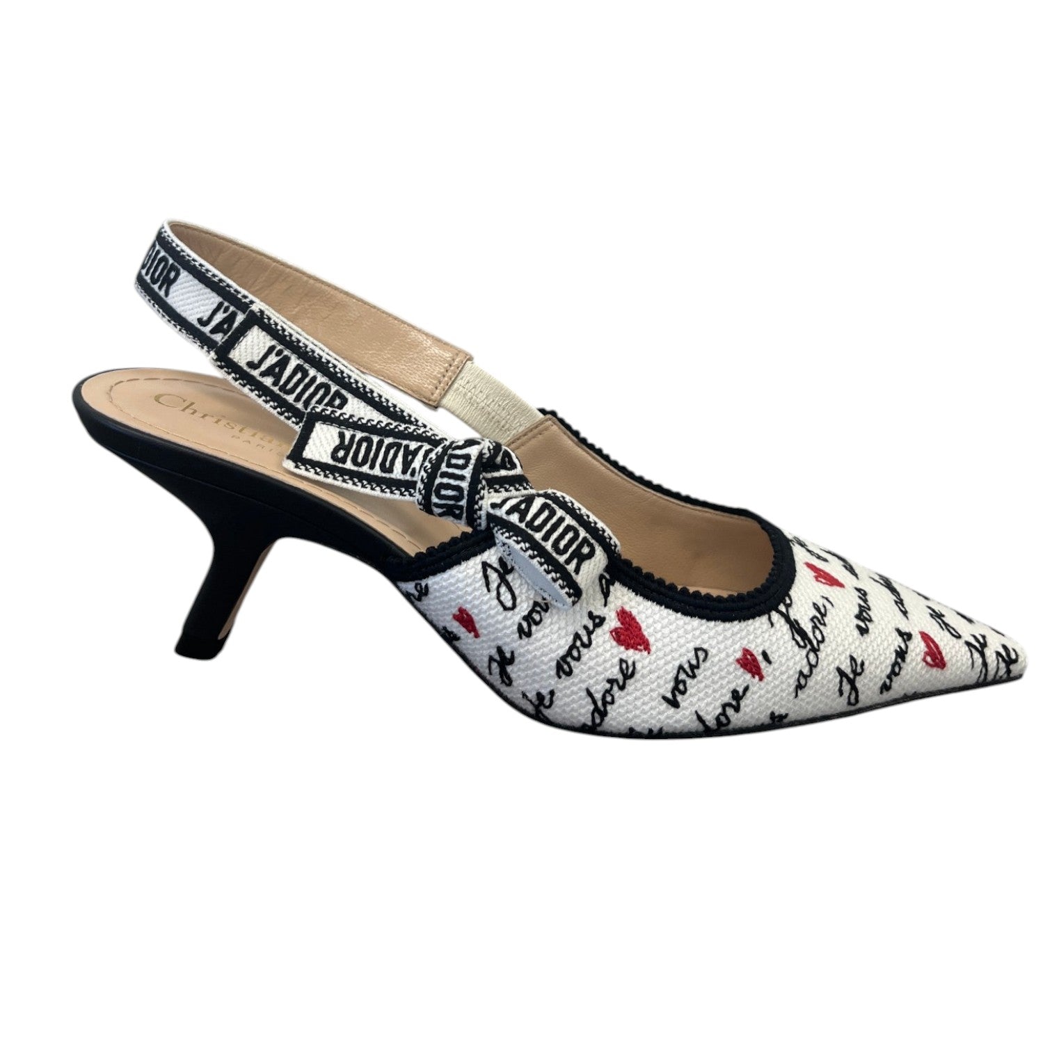 Women's Dioramour J'Adior Slingback Pump Heels Black Size EU 38.5 / UK 5.5 - Photo 4