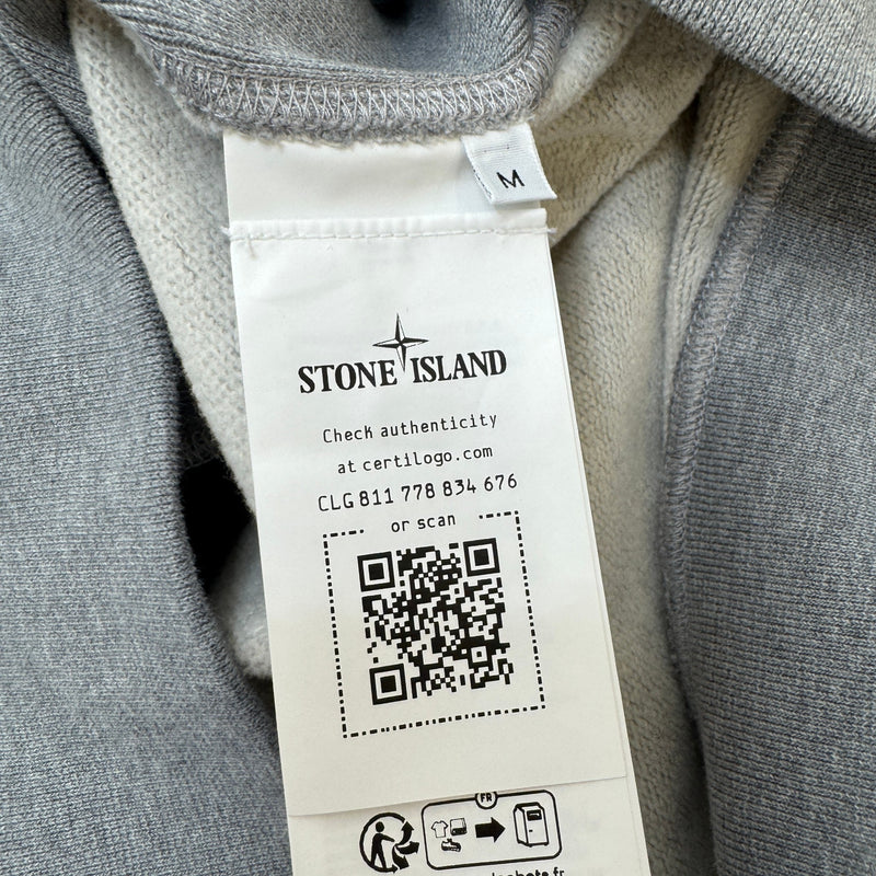 Men's Applique Logo Hoodie Grey Size M