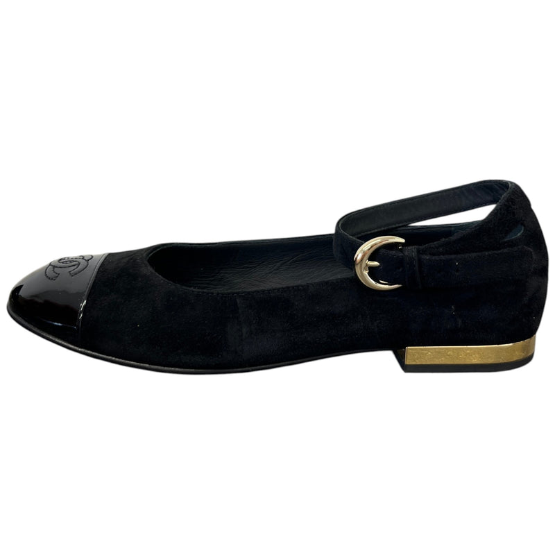 Women's Cc Logo Cap Toe Mules Black Size EU 38 / UK 5