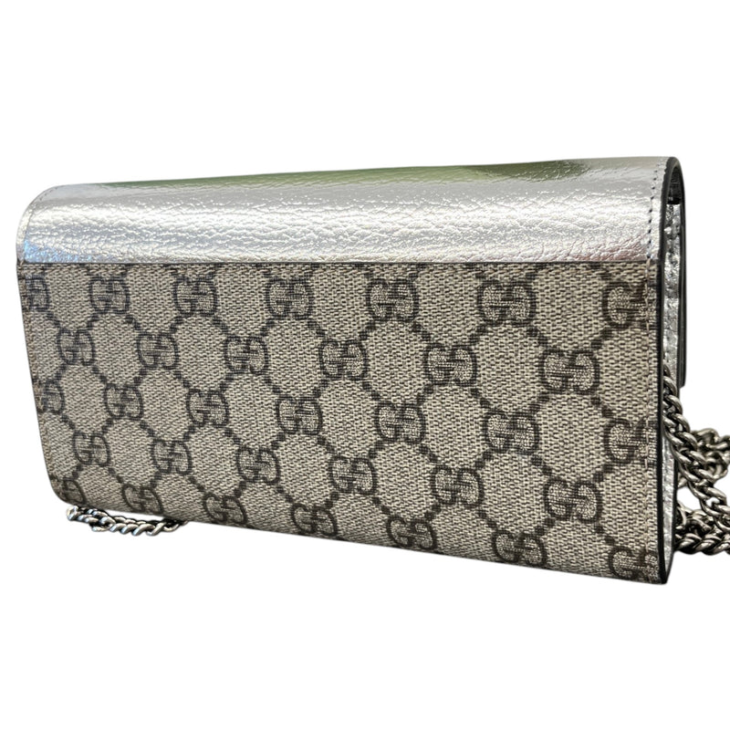 Women's GG Marmont Wallet Chain Bag Silver