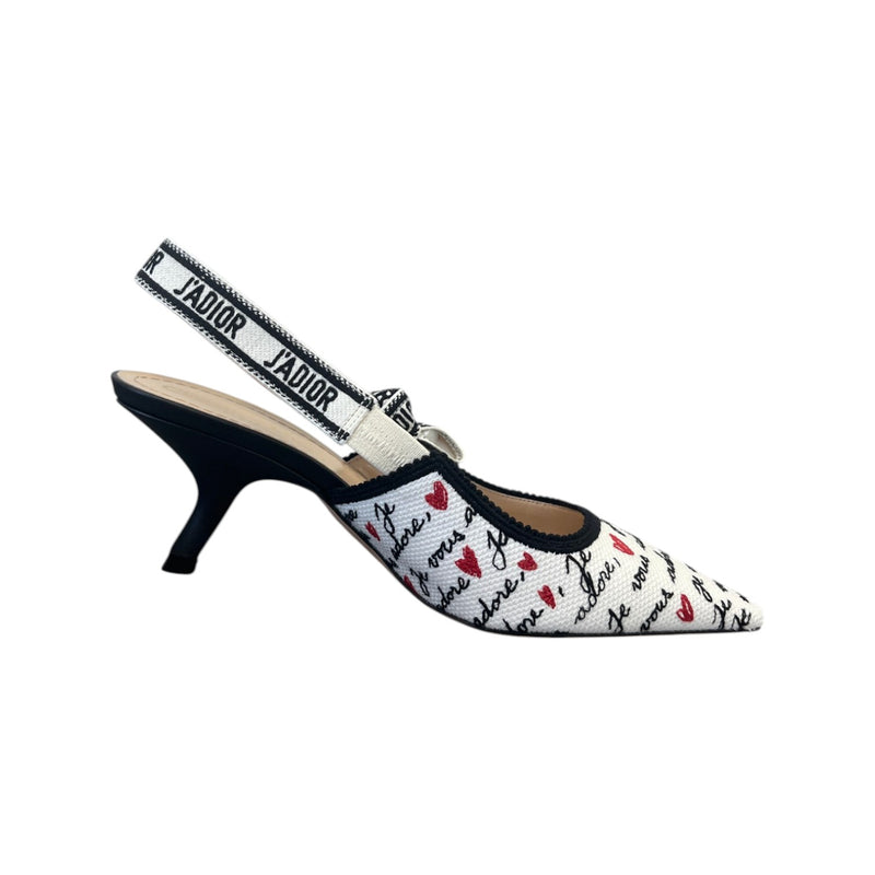 Women's Dioramour J'Adior Slingback Pump Heels Black Size EU 38.5 / UK 5.5