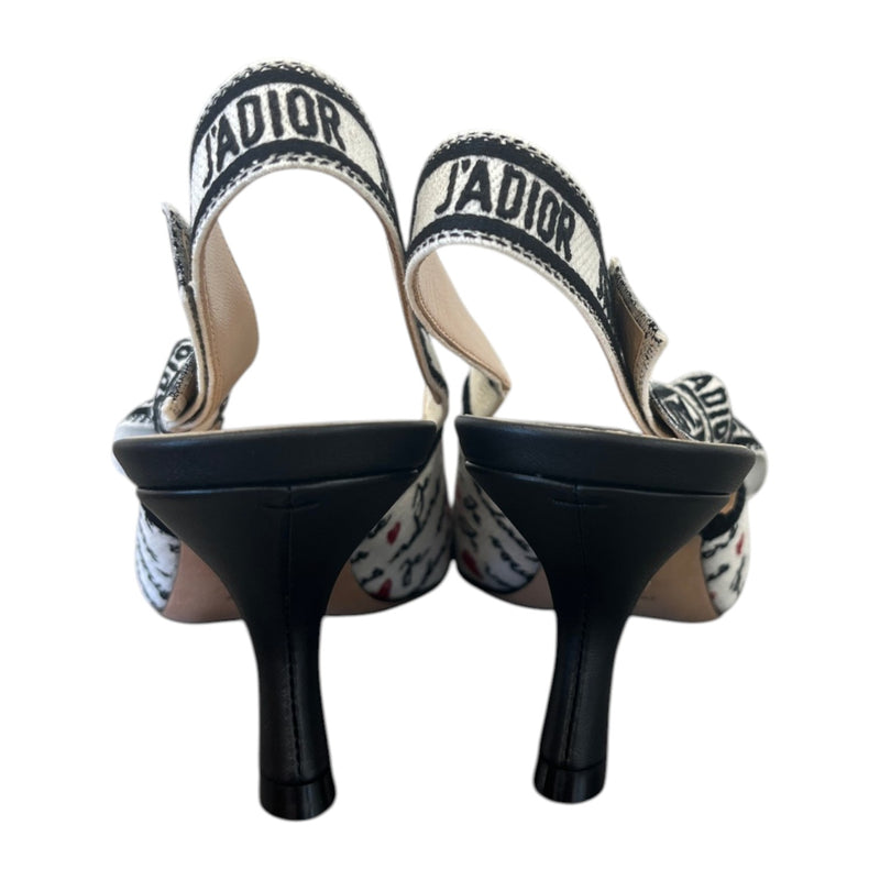 Women's Dioramour J'Adior Slingback Pump Heels Black Size EU 38.5 / UK 5.5