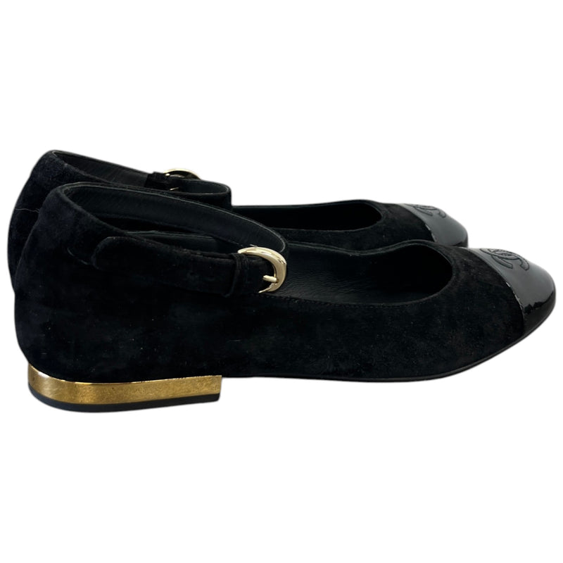 Women's Cc Logo Cap Toe Mules Black Size EU 38 / UK 5