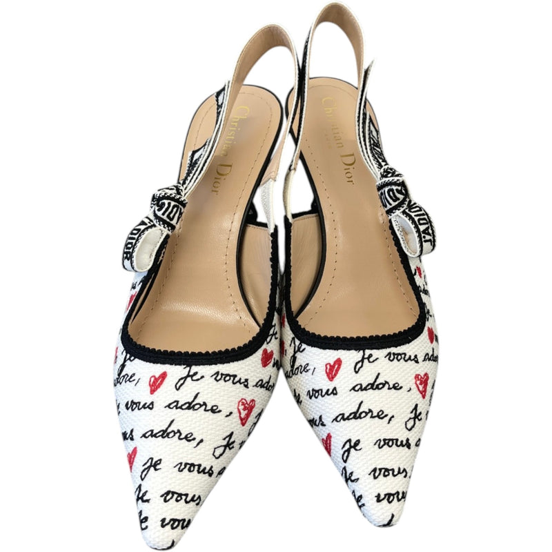 Women's Dioramour J'Adior Slingback Pump Heels Black Size EU 38.5 / UK 5.5