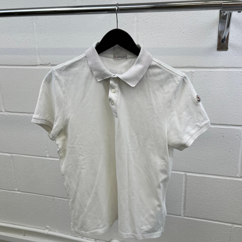 Moncler Men's Maglia Polo Shirt White Size M