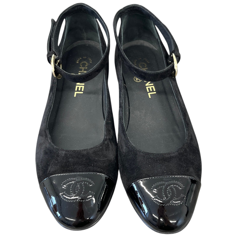 Women's Cc Logo Cap Toe Mules Black Size EU 38 / UK 5
