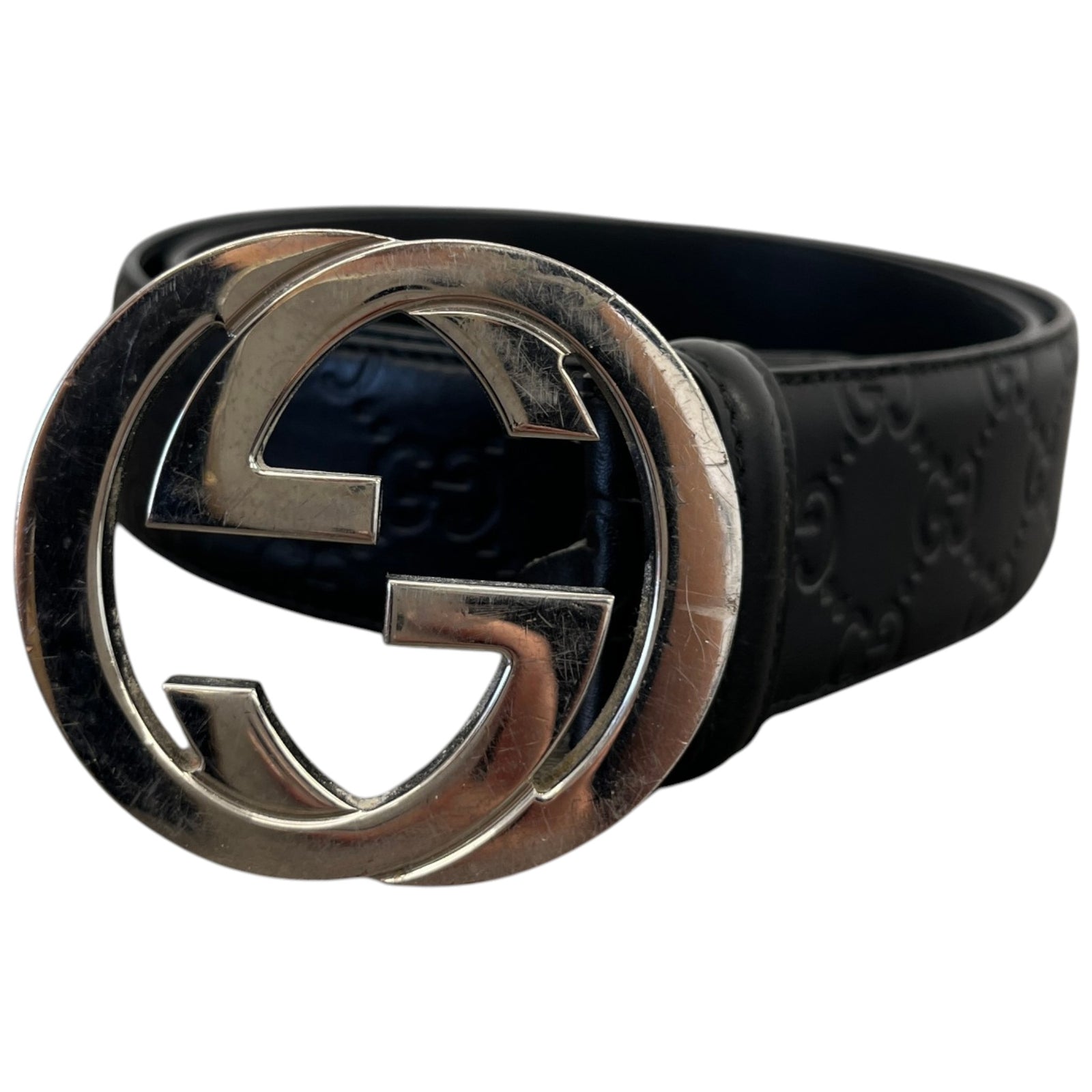 Men's Interlocking G Belt Black Size 36" - Photo 1