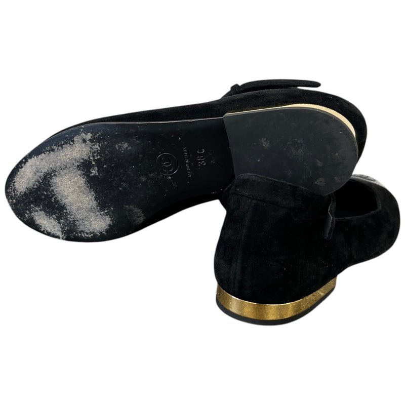 Women's Cc Logo Cap Toe Mules Black Size EU 38 / UK 5