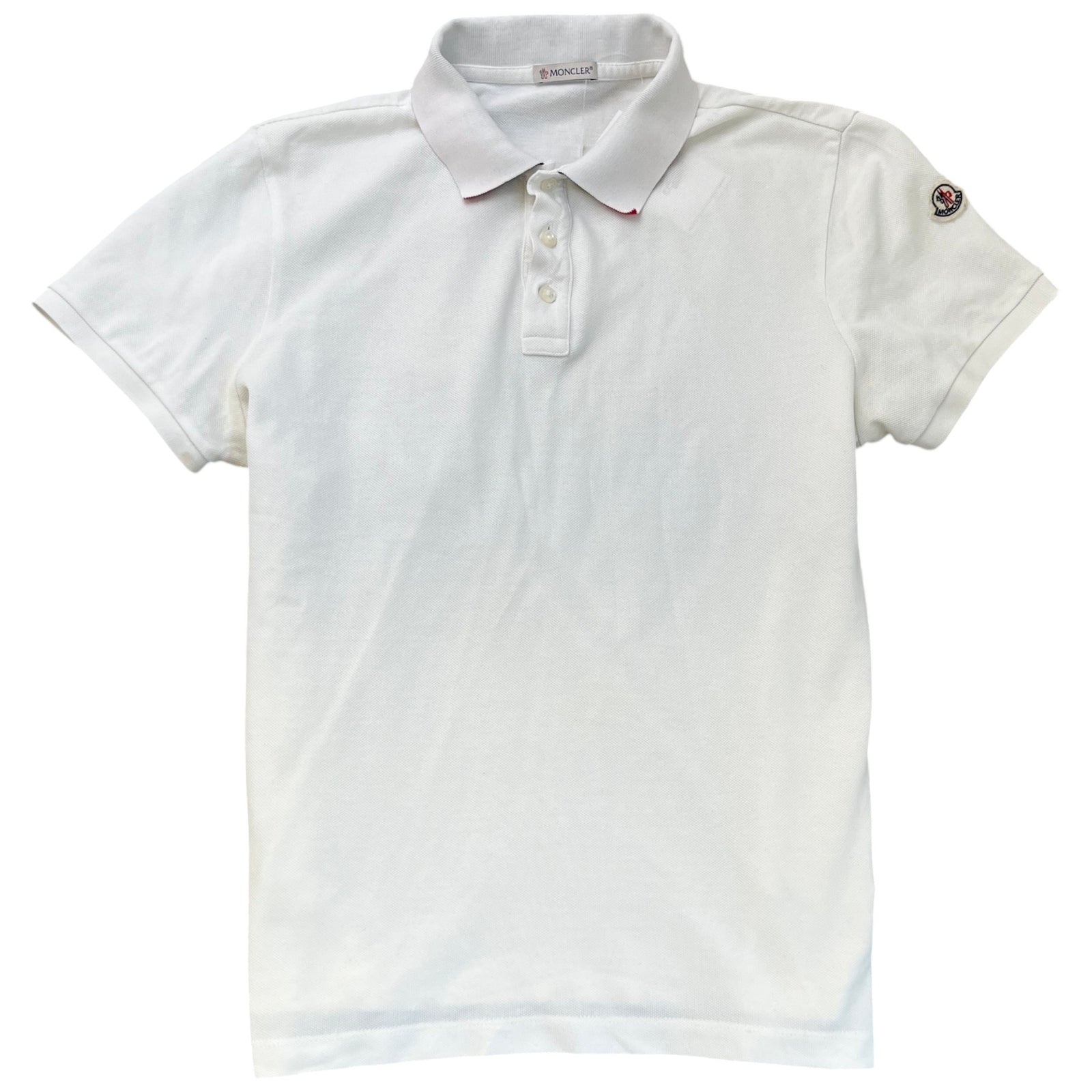 Moncler Men's Maglia Polo Shirt White Size M - Photo 1