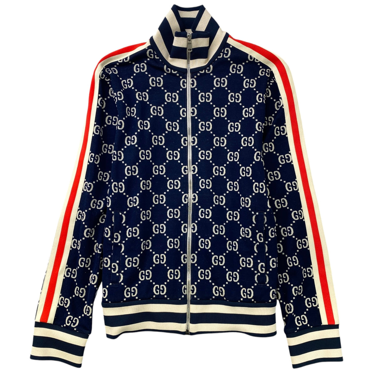 Men's GG Supreme Web Track Jacket Navy Size L - Photo 1