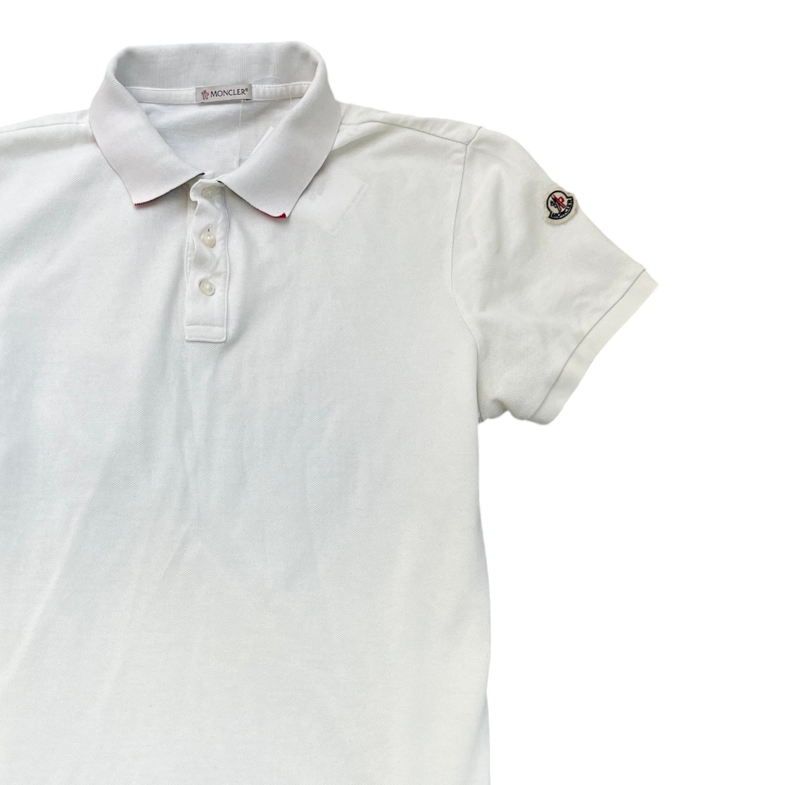 Moncler Men's Maglia Polo Shirt White Size M - Photo 3