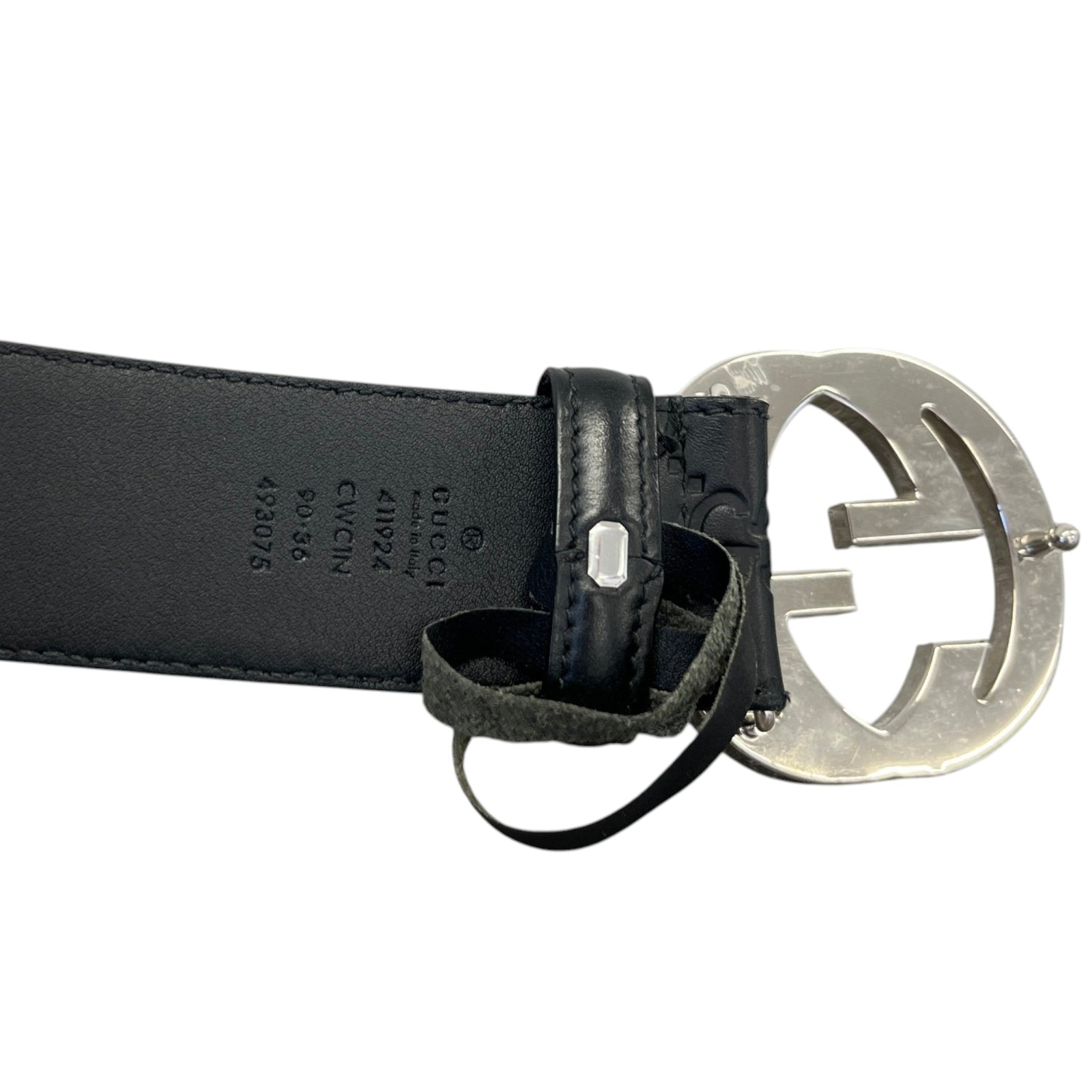 Men's Interlocking G Belt Black Size 36" - Photo 7