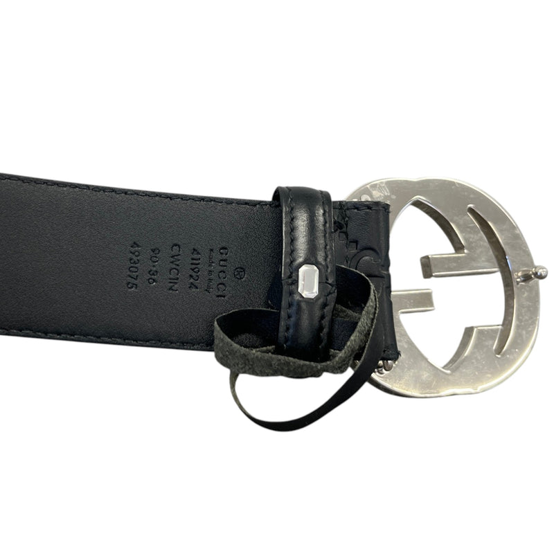 Men's Interlocking G Belt Black Size 36"