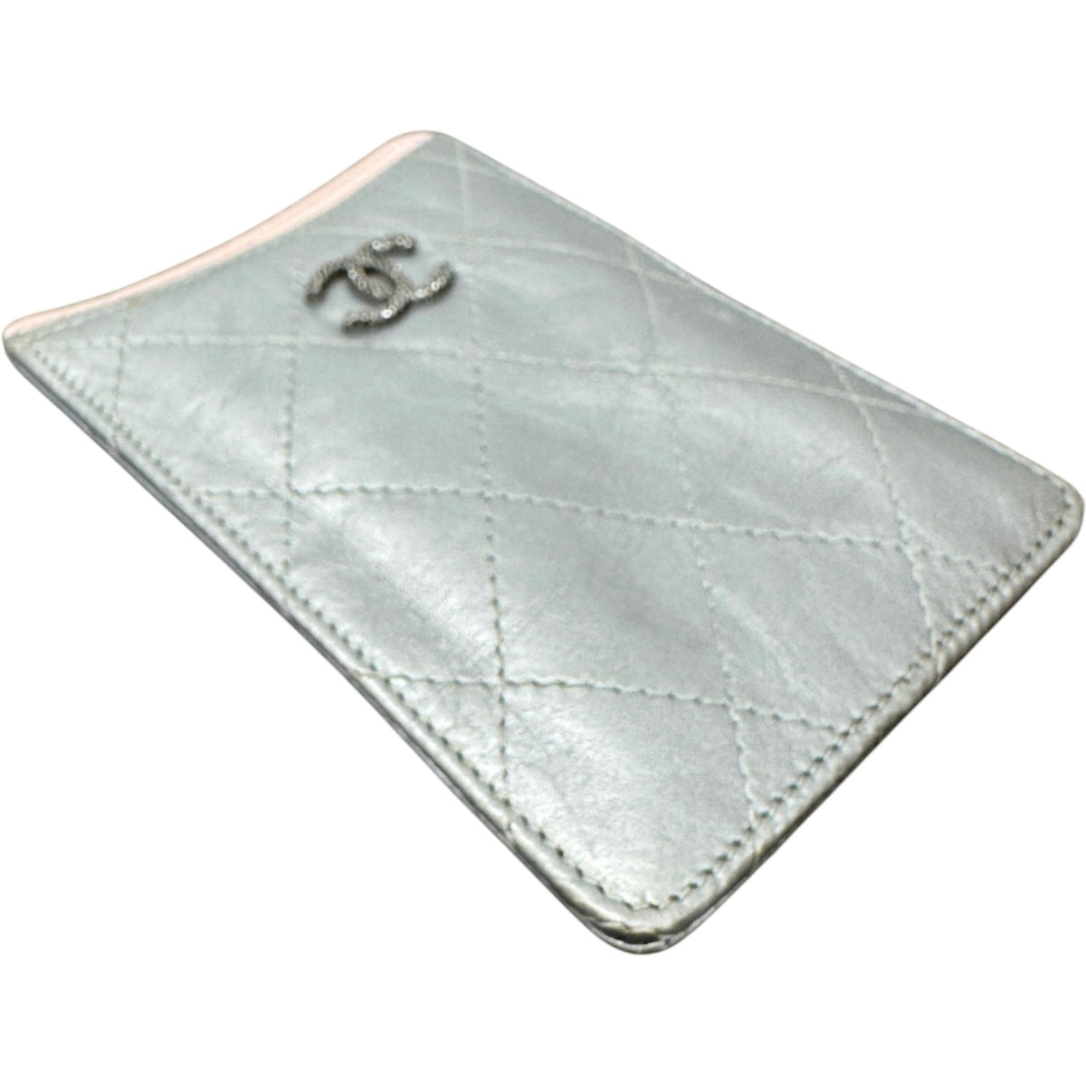 Women's CC Quilted Card Holder Silver - Photo 6