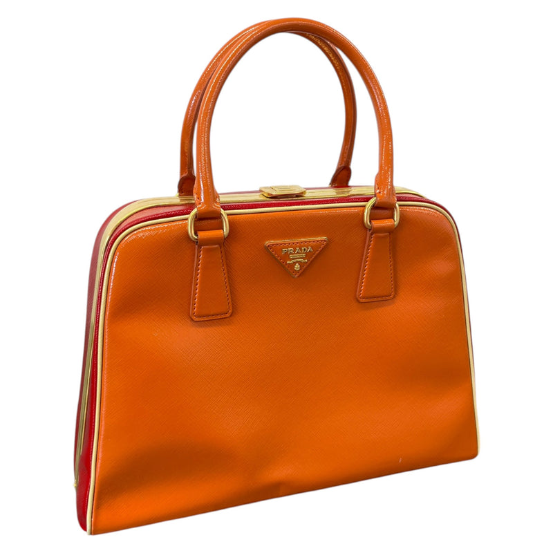Women's Pyramid Frame Handbag Orange