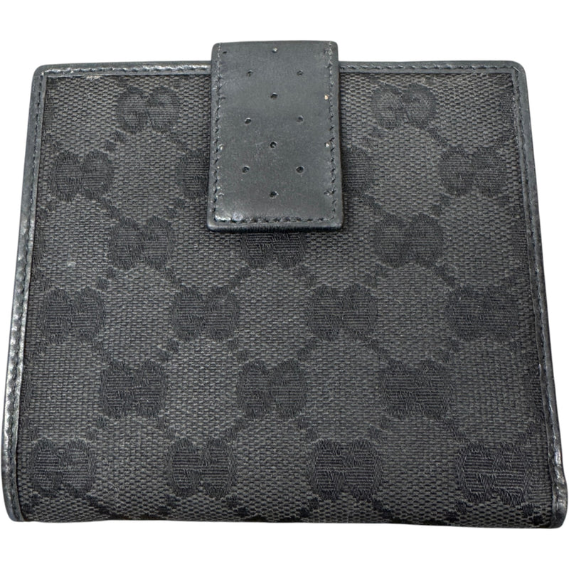 Women's GG Web Stripe Wallet Black