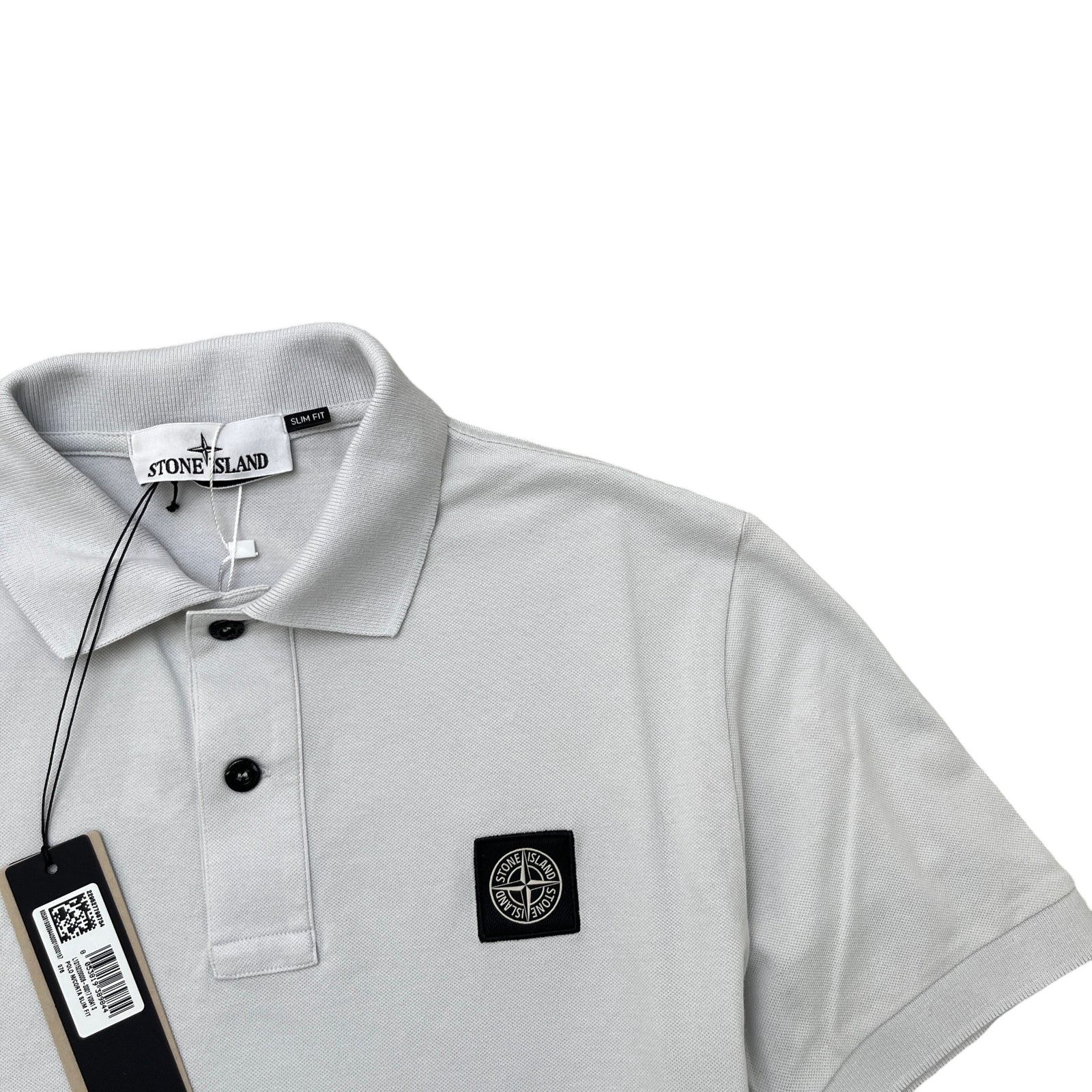 Men's Compass Logo Polo Shirt Grey Size M - Photo 5