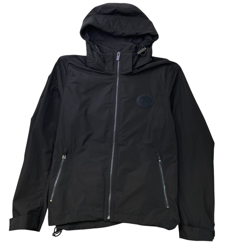 Men's Logo Patch Windbreaker Black Size 3XL