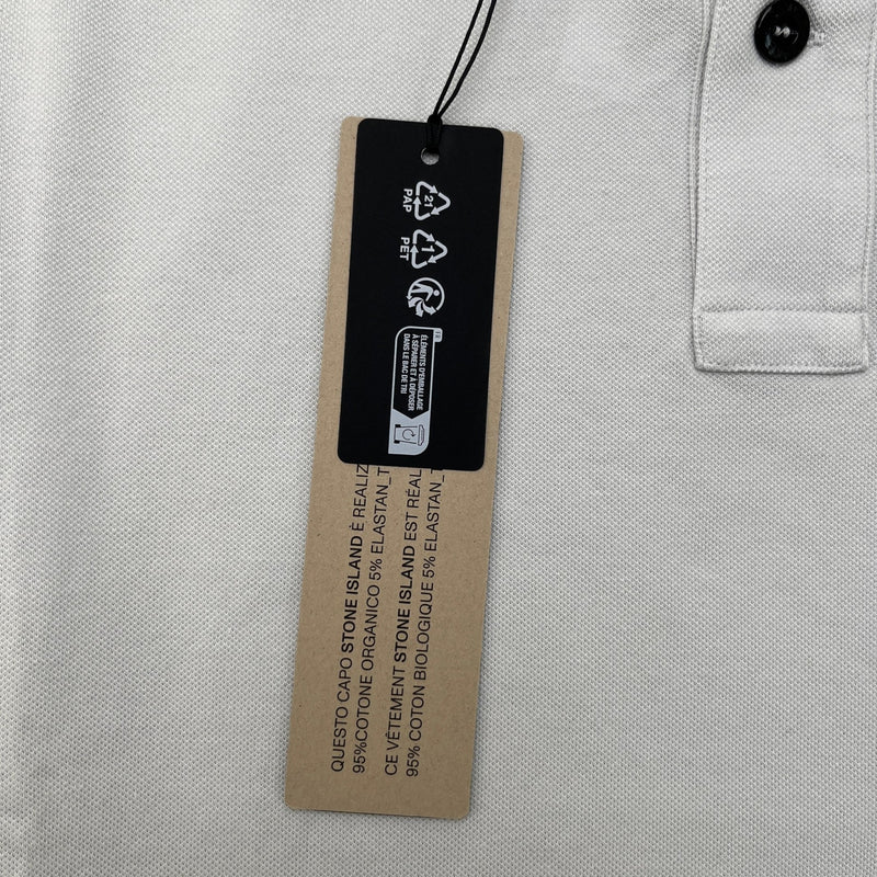 Men's Compass Logo Polo Shirt Grey Size S