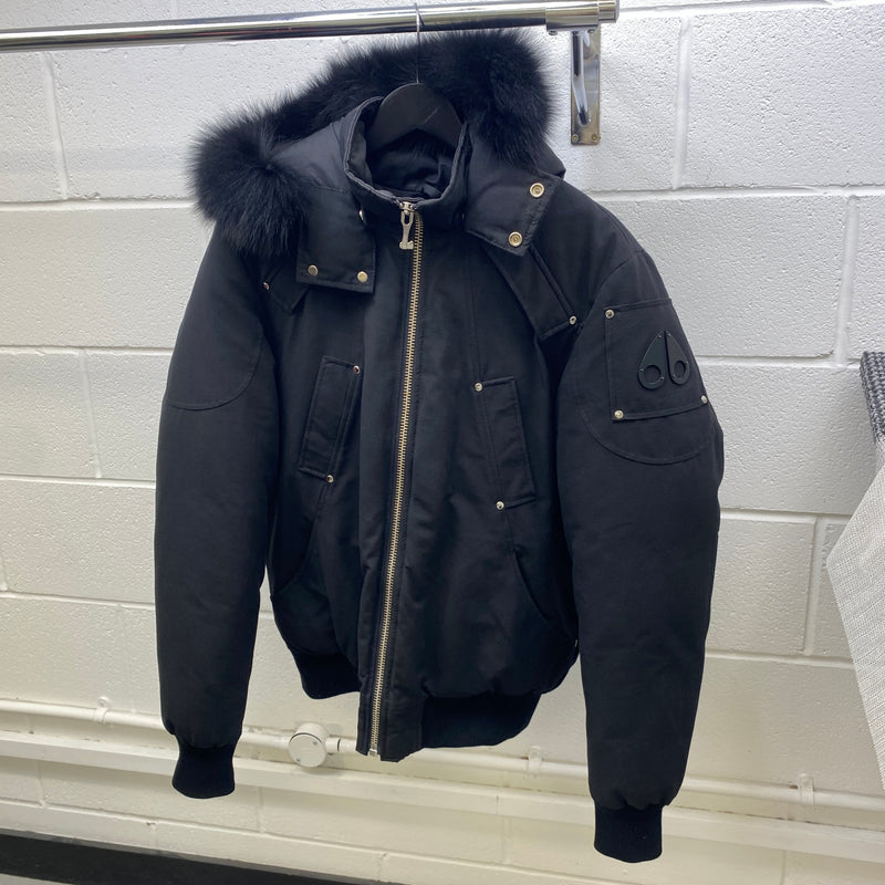 Men's Ballistic Bomber Down Jacket Black Size L