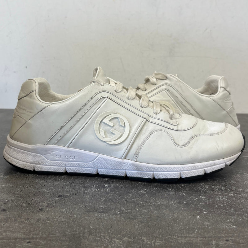 Men's Interlocking G Low Trainers White Size UK 8.5 / EU 42.5
