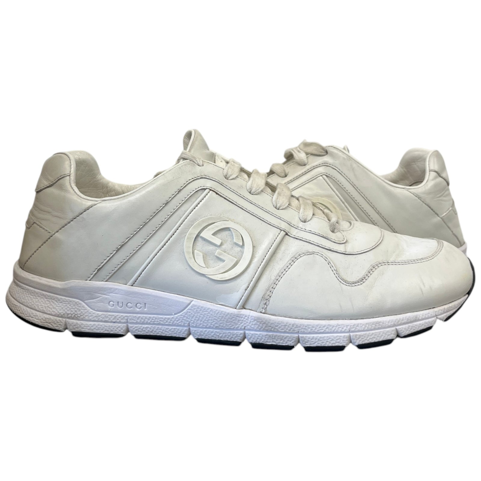 Men's Interlocking G Low Trainers White Size UK 8.5 / EU 42.5 - Photo 3