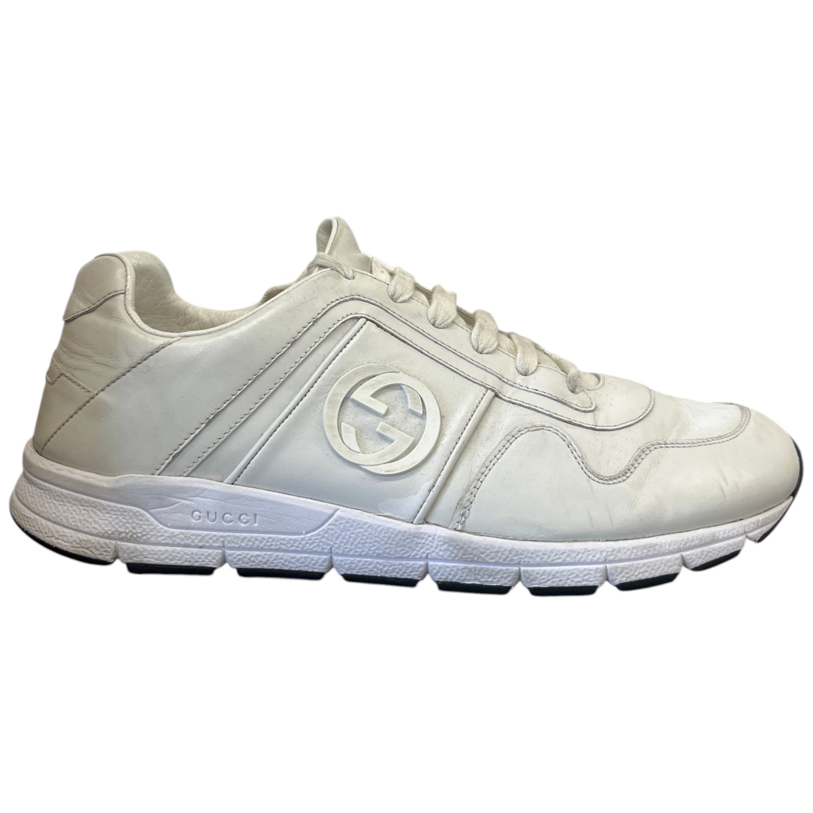 Men's Interlocking G Low Trainers White Size UK 8.5 / EU 42.5 - Photo 1